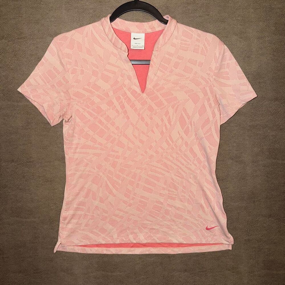 Nike Dri-FIT Pink Pattern Polo Shirt
